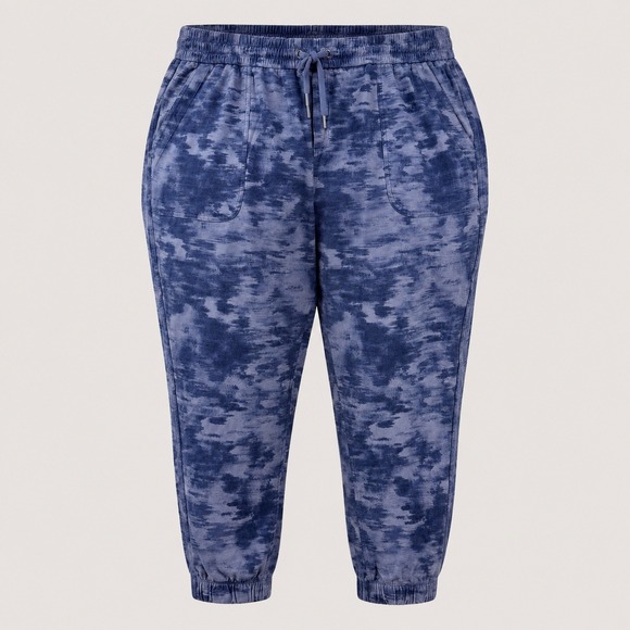 Athleta Pants - Athleta Farallon Printed Jogger Plus Size 26 Blue Camo Athleisure Gorpcore Yoga